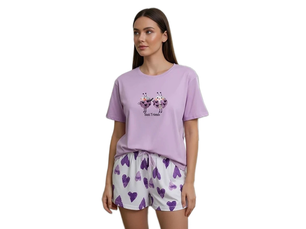 KADIN PENYE KISA KOL ŞORT TAKIM S/2XL