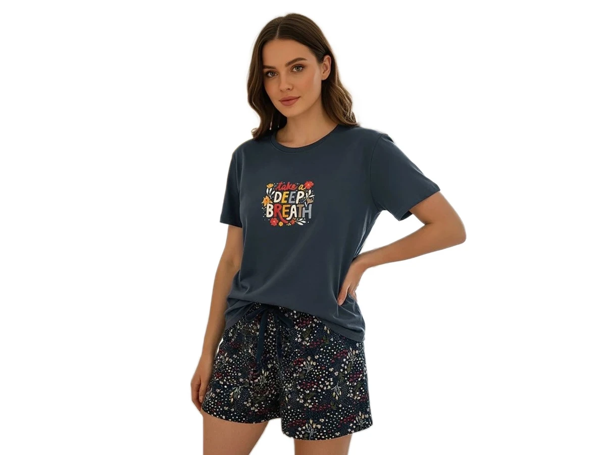 PENYE KISA KOL ŞORTLU BAYAN PİJAMA TAKIM S/2XL