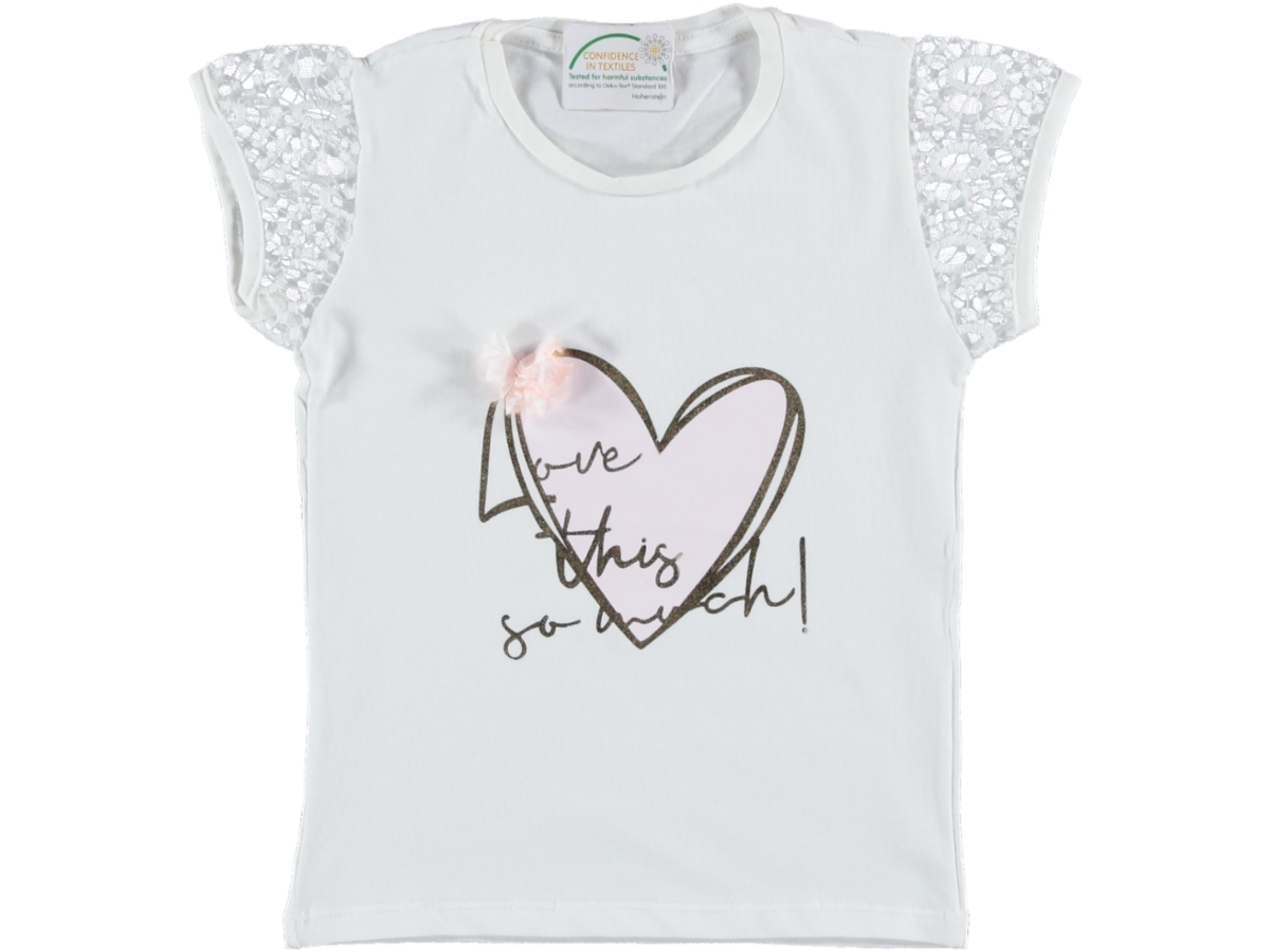 KALP VARAK  BASKILI KIZ TSHIRT  5/8 YAŞ