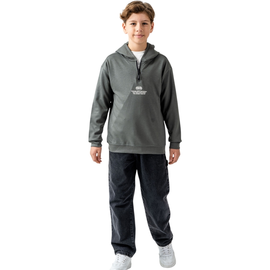 KAPÜŞONLU FERMUARLI 2'Lİ ERKEK SWEAT 11/14 YAŞ