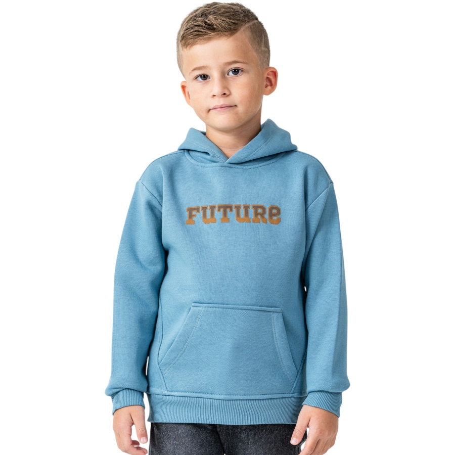 FUTURE BASKILI ÜÇ İP KAPÜŞONLU ERKEK SWEAT 3/6 YAŞ