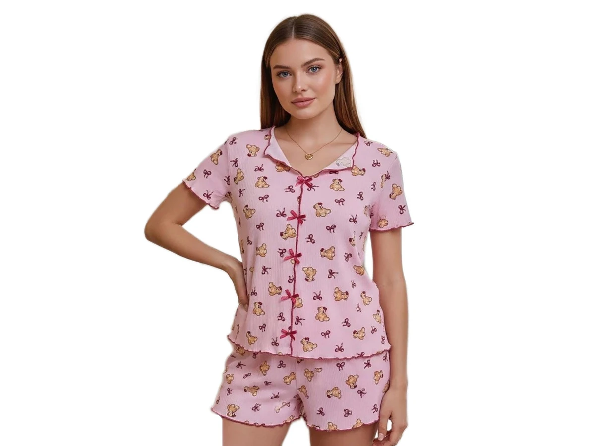 KAŞKORSE ŞORTLU BAYAN PİJAMA TAKIM S/2XL