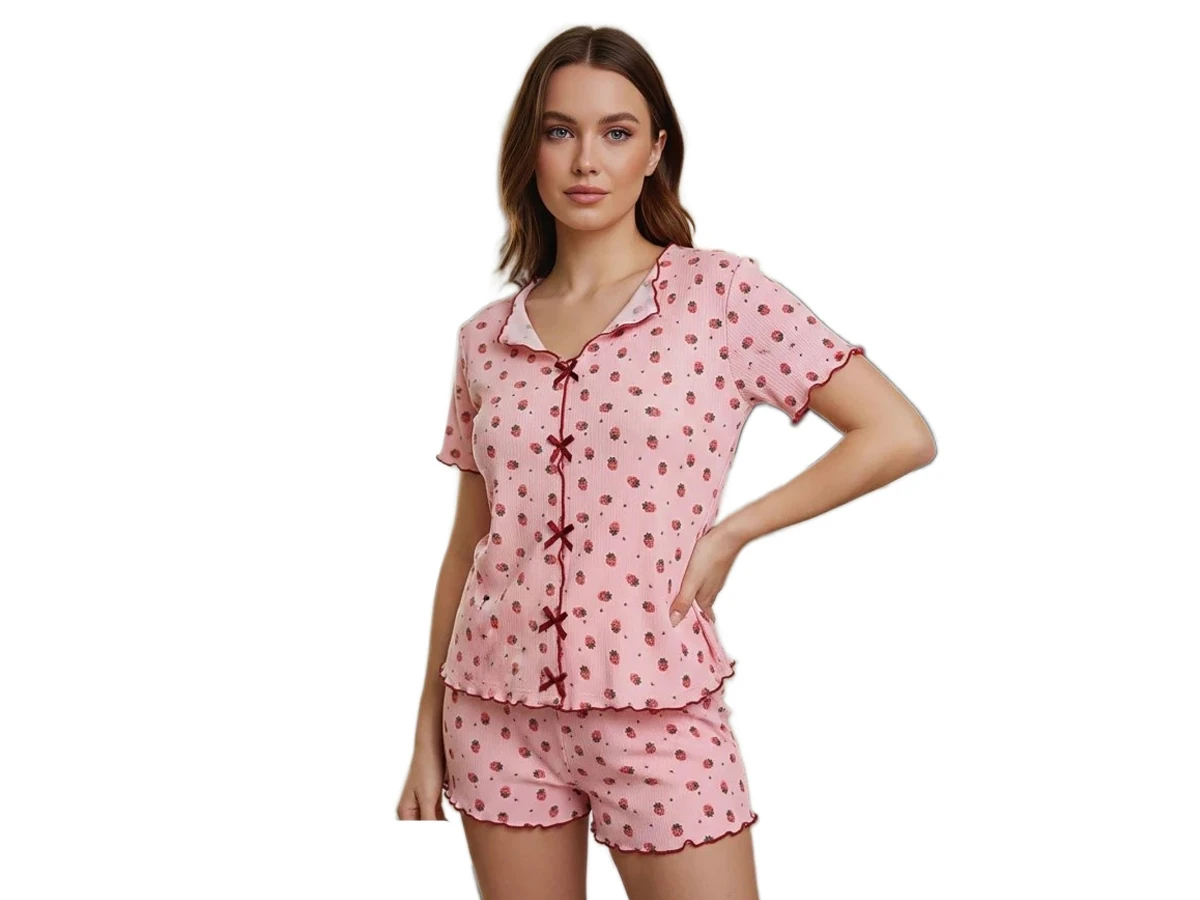 KAŞKORSE ŞORTLU BAYAN PİJAMA TAKIM S/2XL