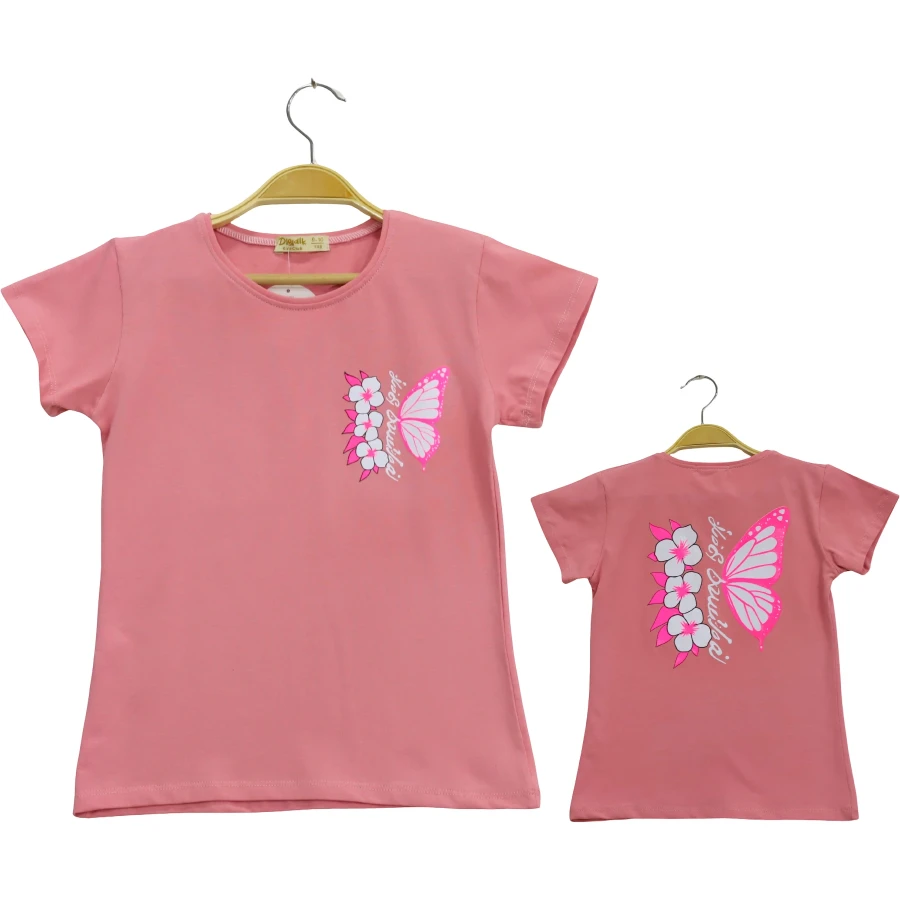 KELEBEK JUST KIZ TSHİRT  3Y,5Y,7Y,9Y,11Y Kız