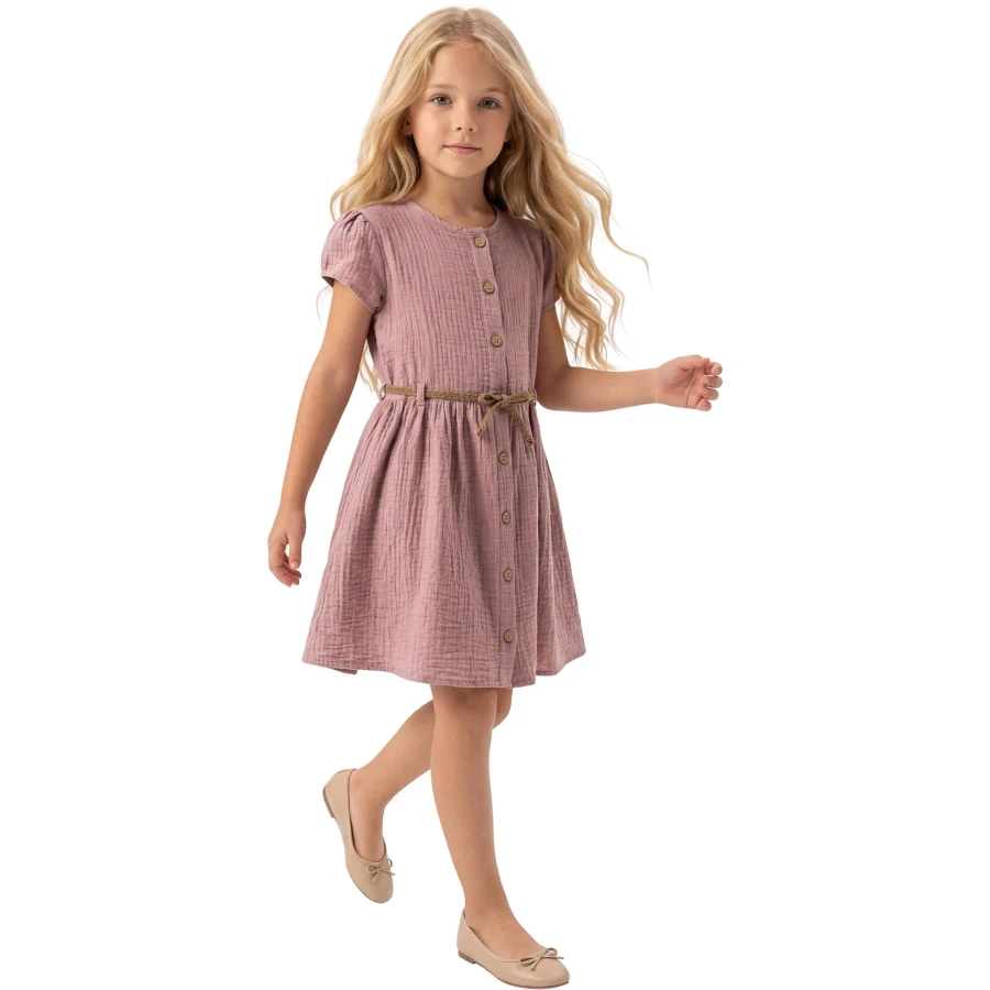 KEMERLİ ORİS ELBİSE 6Y,7Y,8Y,9Y Kız