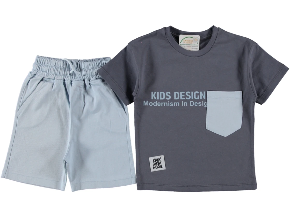 KİDS DESIGN BASKILI KETEn ŞORTLU TAKIM 3/10 YAŞ