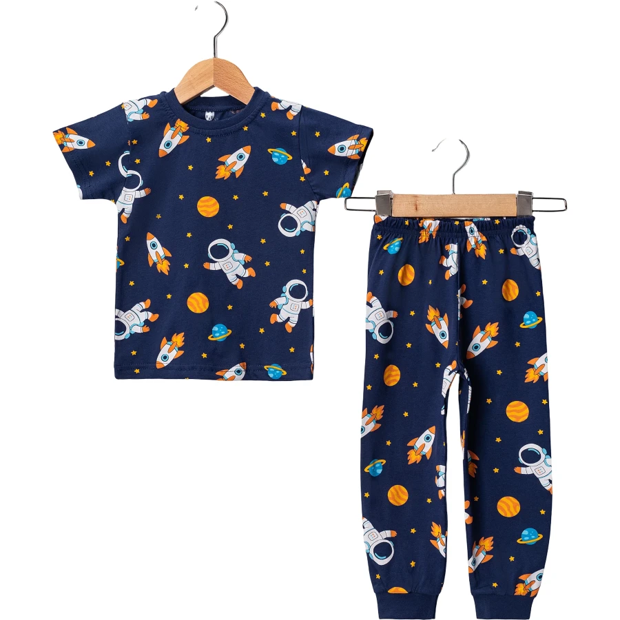  ASTRONOT BASKILI SÜPREM ÇOCUK PİJAMA TAKIM 3/6 YAŞ