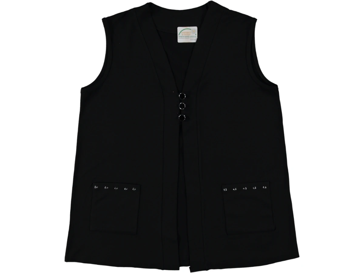 KISA TURLU VİSKON DÜĞMELİ YELEK L/3XL