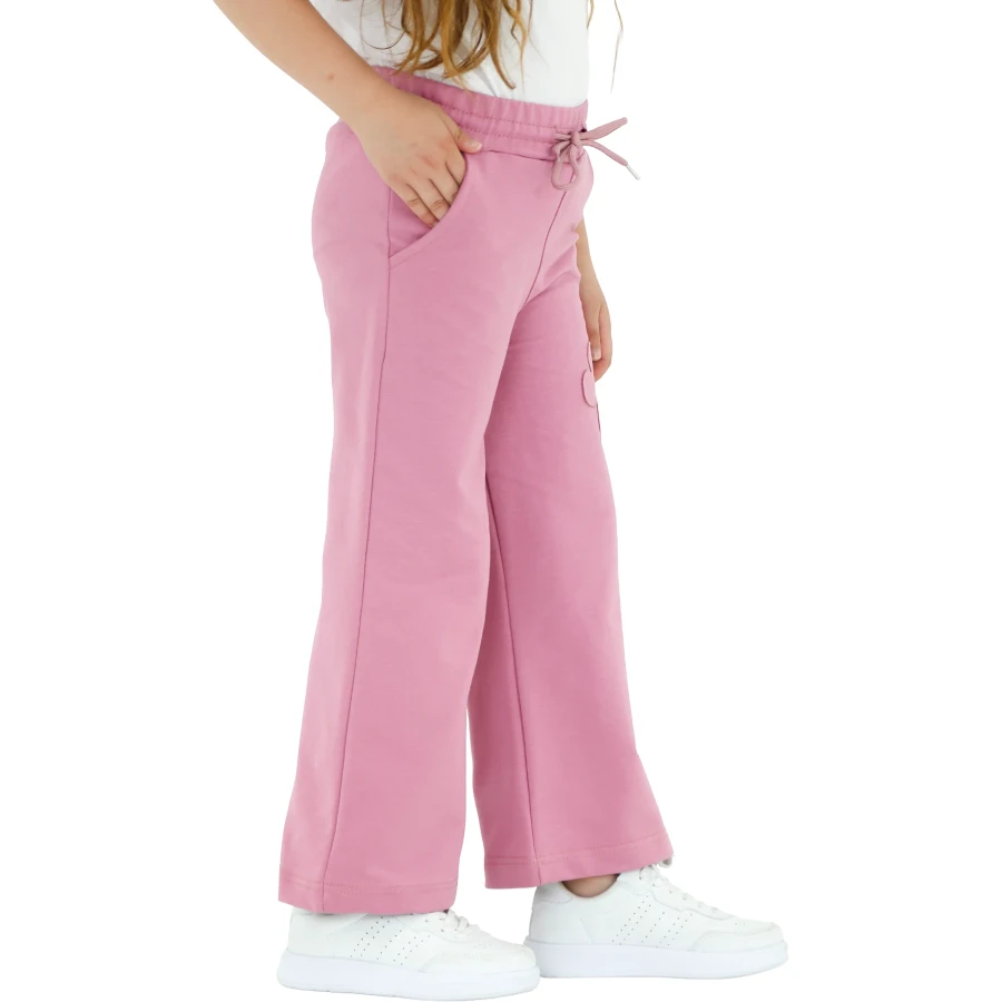 KIZ APLİKE NAKIŞLI YAN CEPLİ PALAZZO  3Y,4Y,5Y,6Y,7Y,8Y Kız