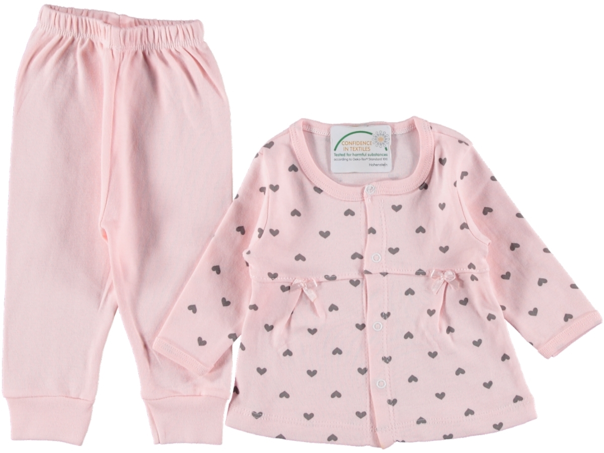 KIZ BEBEK KALP DESEN ROBALI TK 3/6 Ay