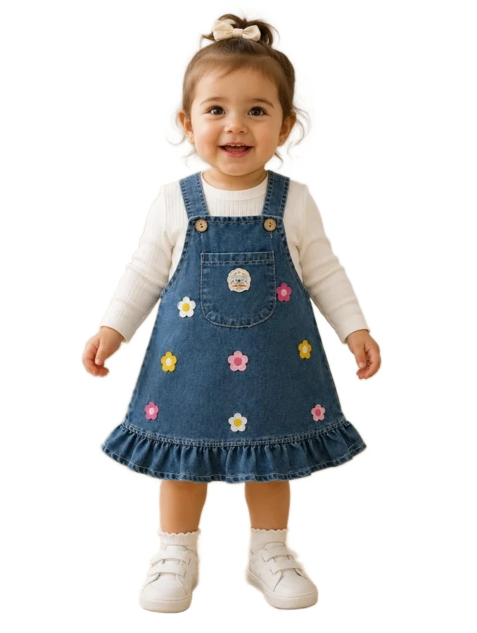 KIZ BEBEK PAPATYA NAKIŞLI KOT JİLE 9/18 AY
