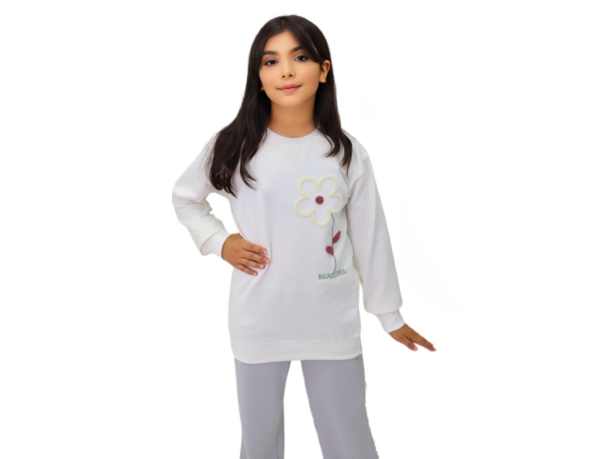 KIZ ÇOCUK BEAUTİFUL ÇİÇEK NAKIŞ 5/8YAŞ