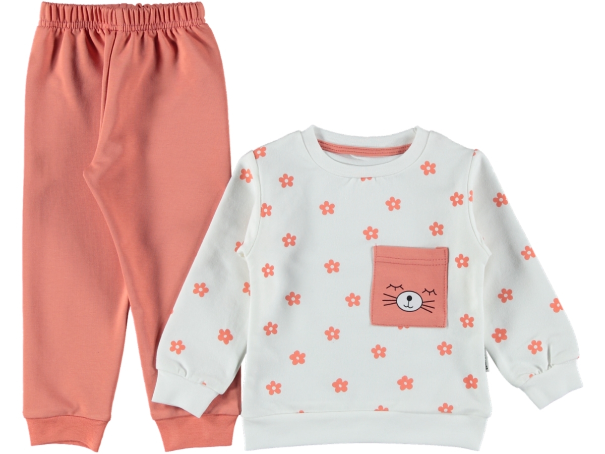 CEP BASKILI İKİ İP KIZ TAKIM 1/4 YAŞ