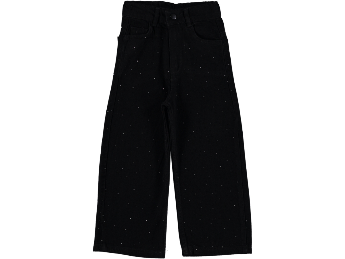 GALAKSİ TAŞ BASKILI KIZ KOT PANTOLON 11/15 YAŞ