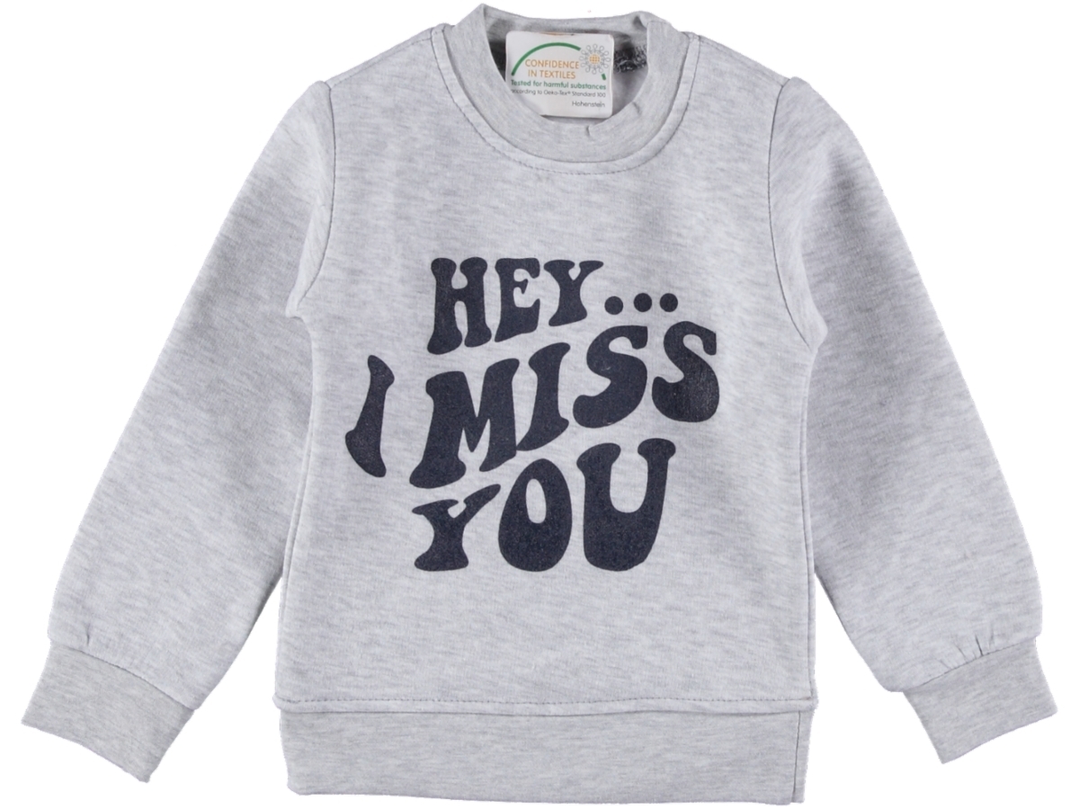 HEY MİS YOU BASKILI ÜÇ İP KIZ SWEAT 3/7 YAŞ