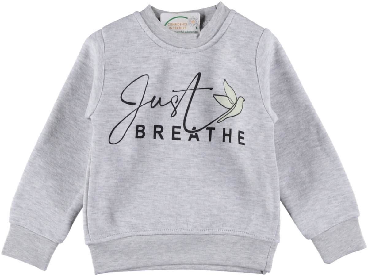JUST BREATHE BASKILI ÜÇ İP KIZ ÇOCUK SWEAT 3/7 YAŞ