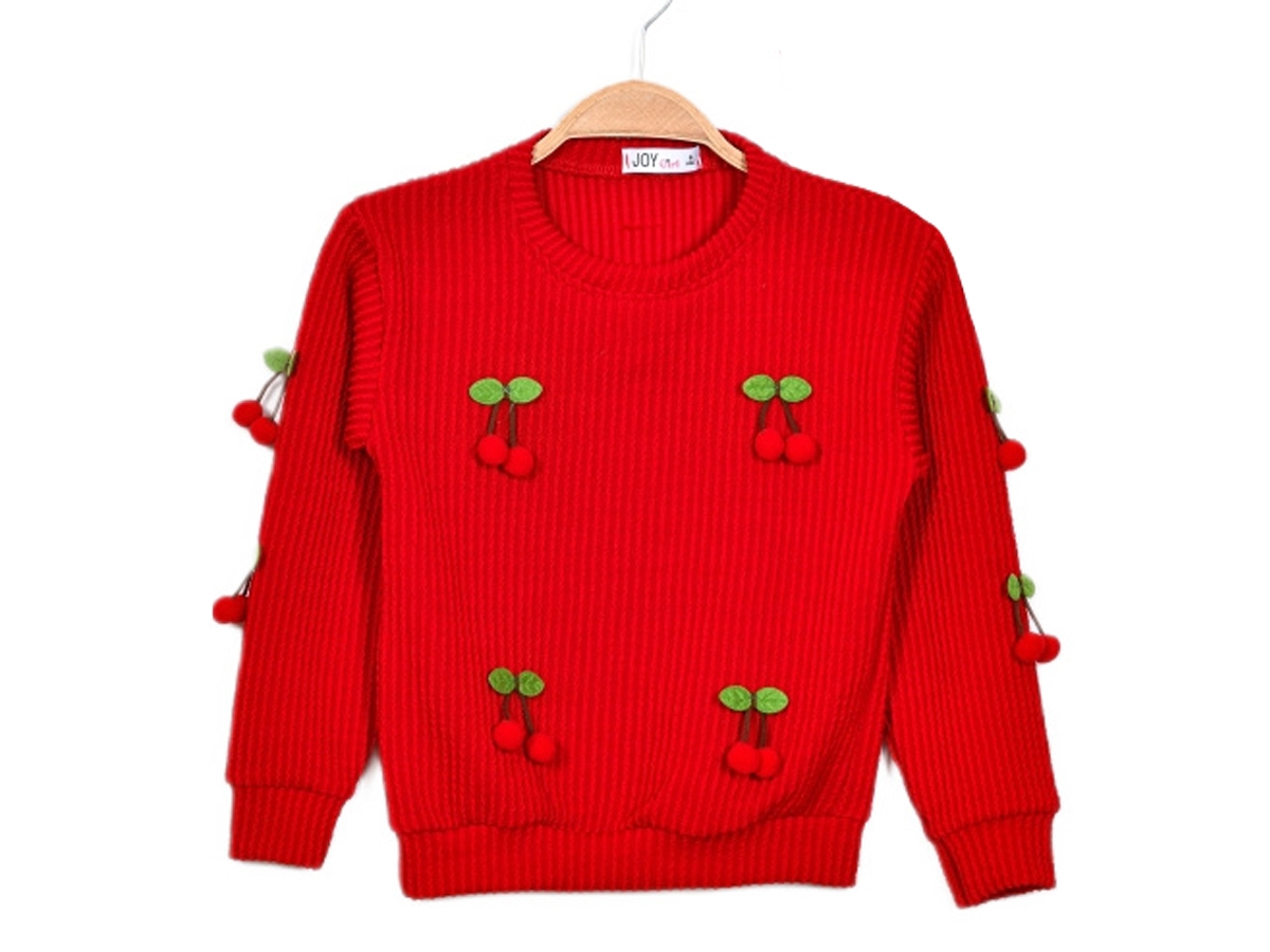 KIZ ÇOCUK KİRAZLI SWEAT BADİ 13/16YAŞ