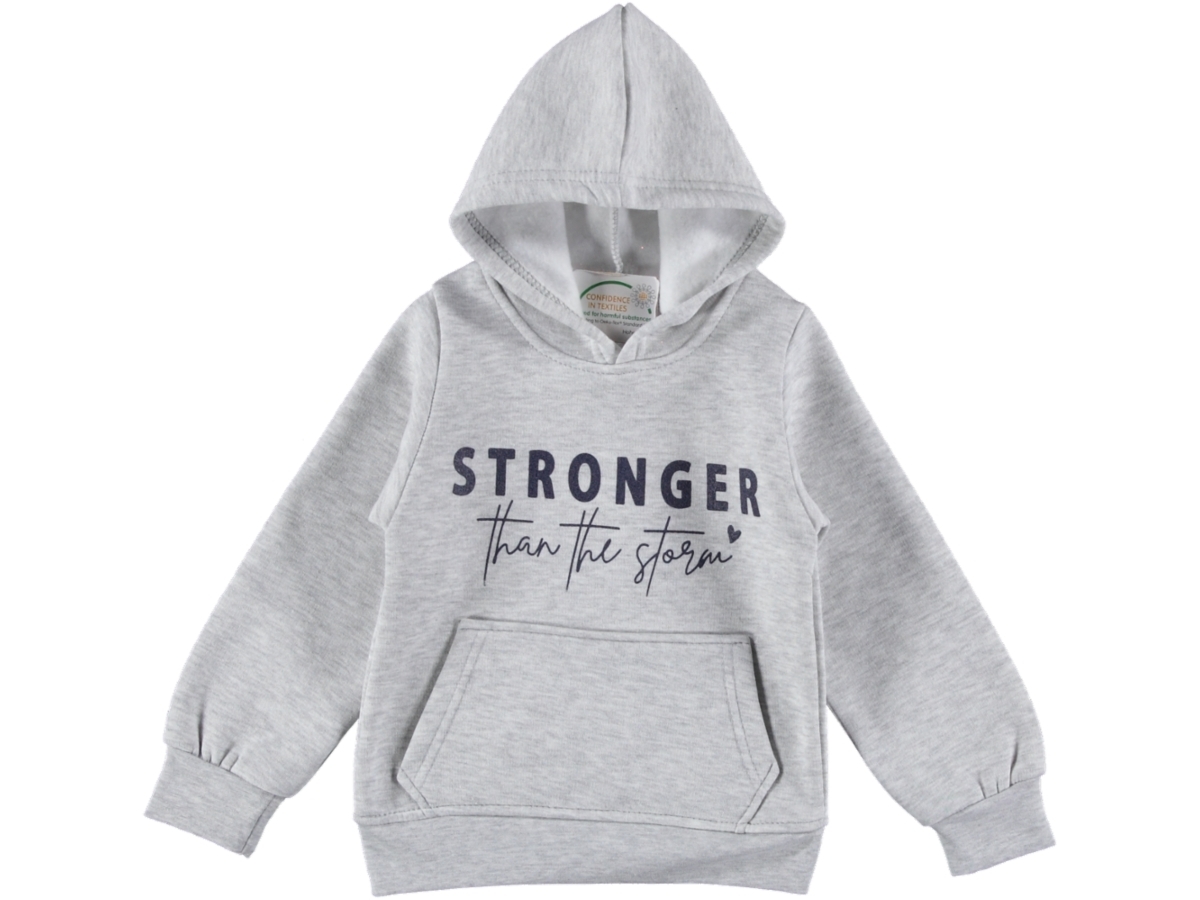 STRONGER BASKILI ÜÇ İP KIZ SWEAT 3/7 YAŞ