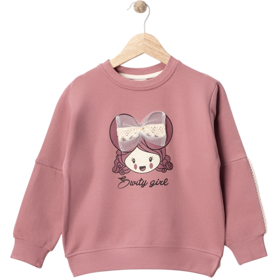 TÜL FİYONKLU İKİ İP ŞARDONLU KIZ SWEAT 3/6 YAŞ
