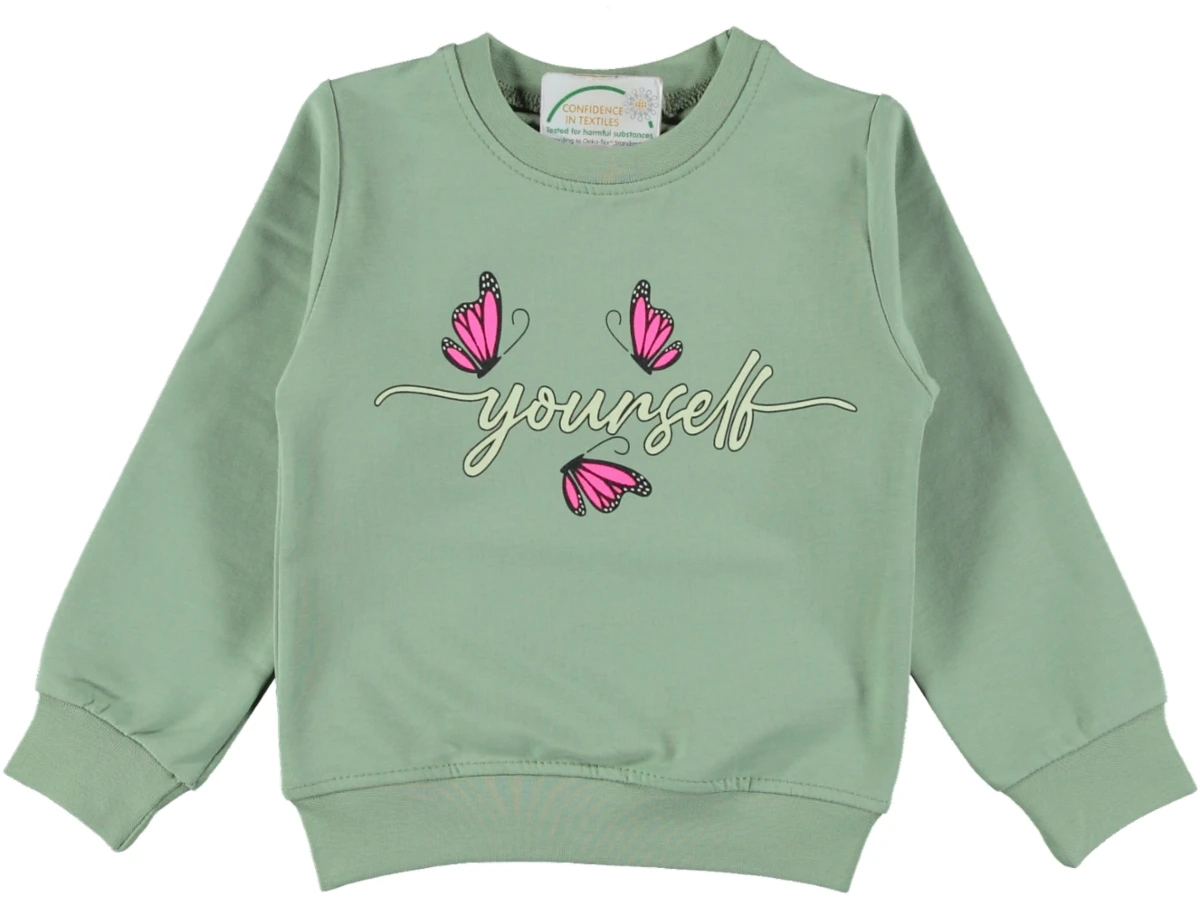 KIZ ÇOCUK YOURSELF KELEBEK BASKILI İKİ İP SWEAT 8/12 YAŞ