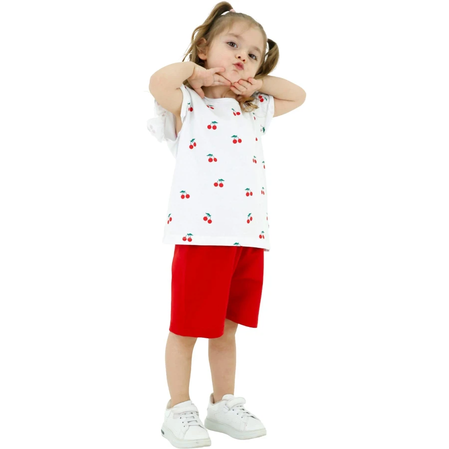 KIZ KİRAZ BASKI TAKIM 1/4  12 Ay,2Y,3Y,4Y Kız