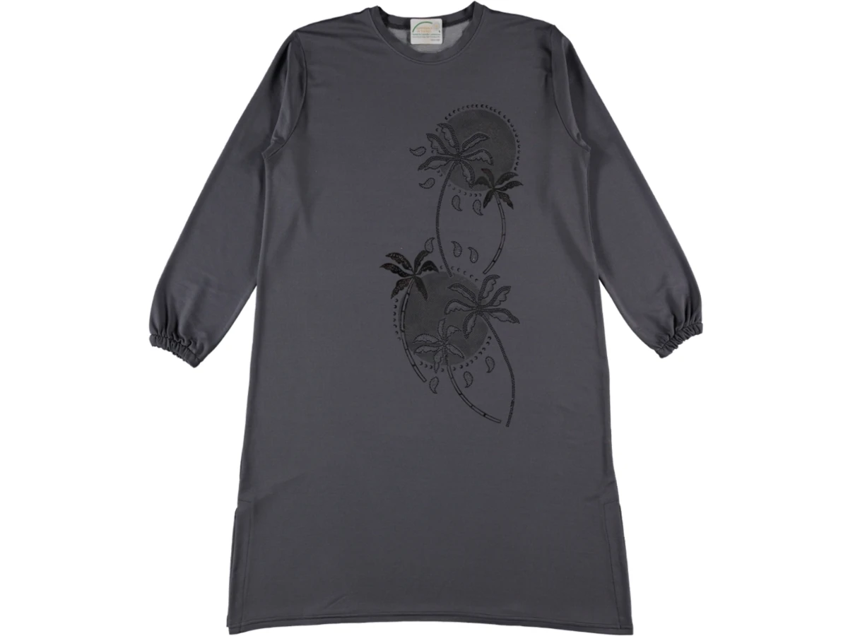 KRISTAL PALMİYE TAŞ BASKILI TUNİK L/2XL