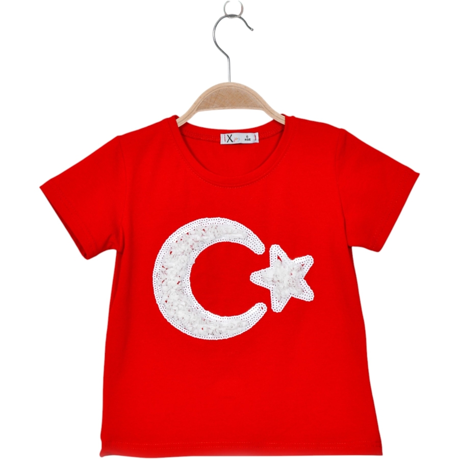  LASSE AY YILDIZ NAKIŞLI KIZ TİŞÖRT 10/13 YAŞ