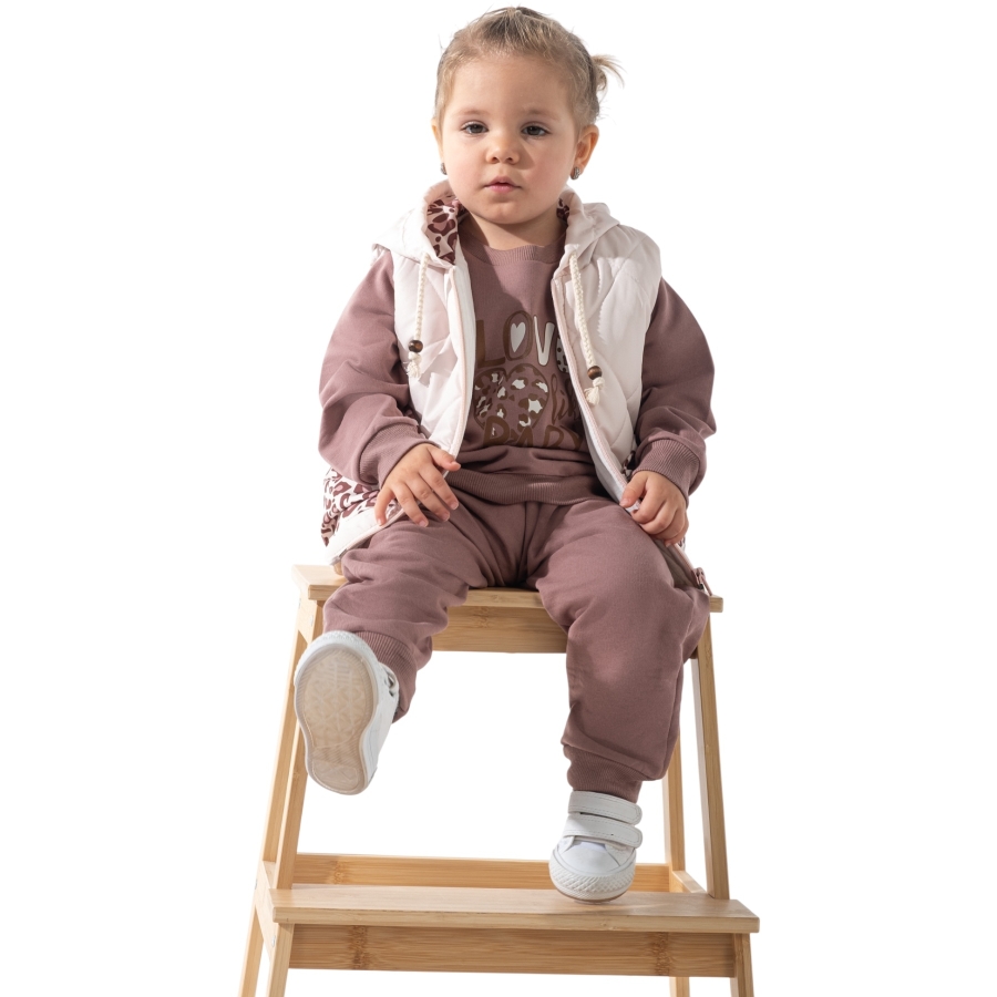 LEOPAR FİYONK DETAYLI  2Y,3Y,4Y,5Y Kız
