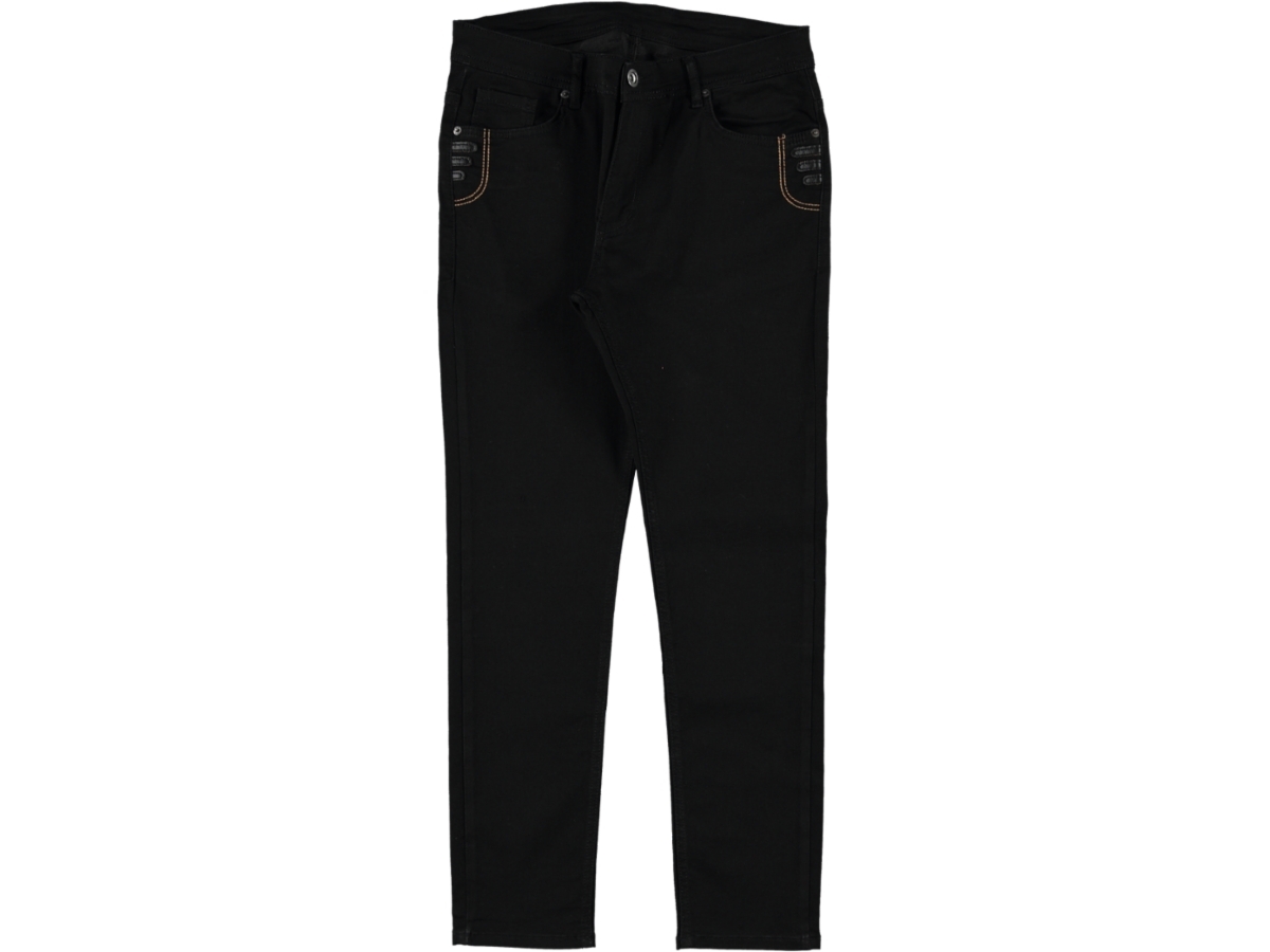 LİKRALI SİYAH DÜZ ERKEK KOT PANTOLON 29/36