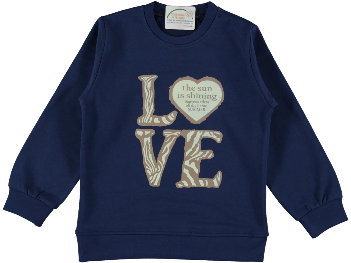 LOVE BASKILI İKİ İP KIZ SWEAT 8/12 YAŞ