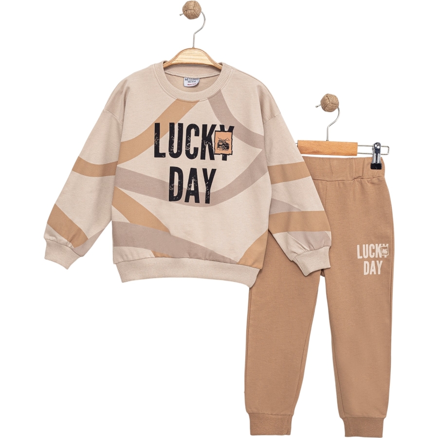  LUCK DAY BASKILI İKİ İP ERKEK TAKIM 2/5 YAŞ