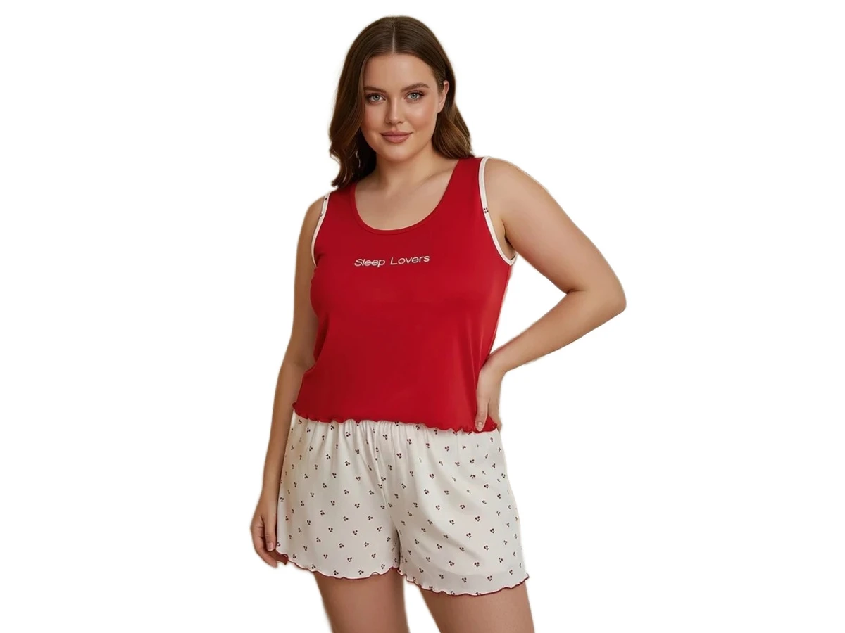 MİLAN BATTAL ŞORTLU BAYAN PİJAMA TAKIM 3XL/5XL
