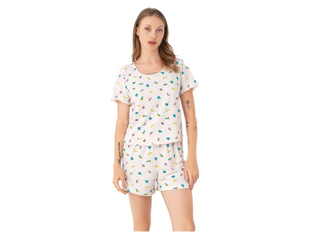 MİLAN KISA KOL ŞORTLU BAYAN PİJAMA TAKIM S/2XL