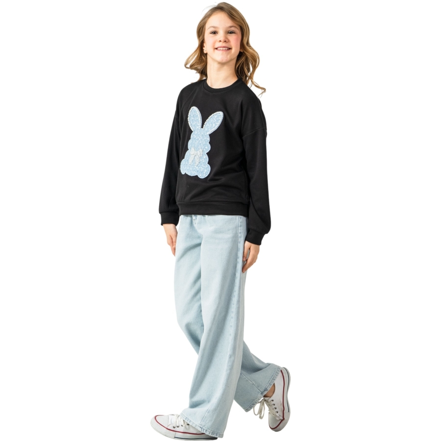 MİLANO İNCİ TAVŞAN BADİ SWEAT 10Y,11Y,12Y,13Y,14Y Kız