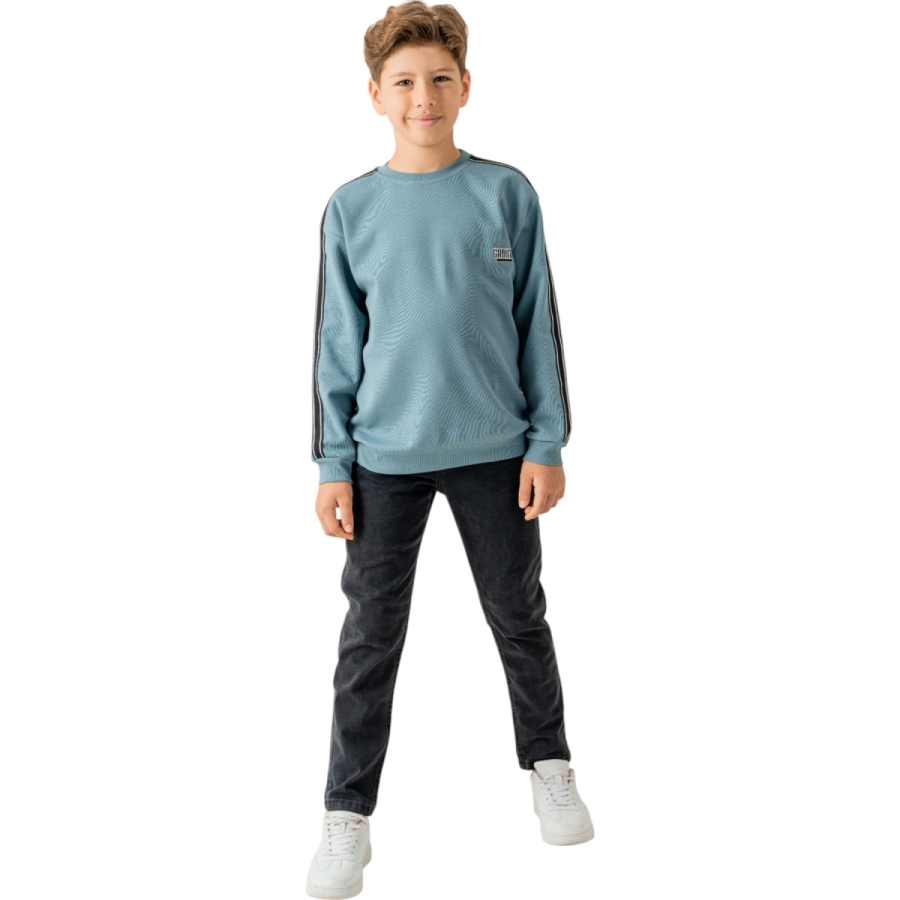O YAKA ŞERİTLİ SWEAT  11/14 YAŞ