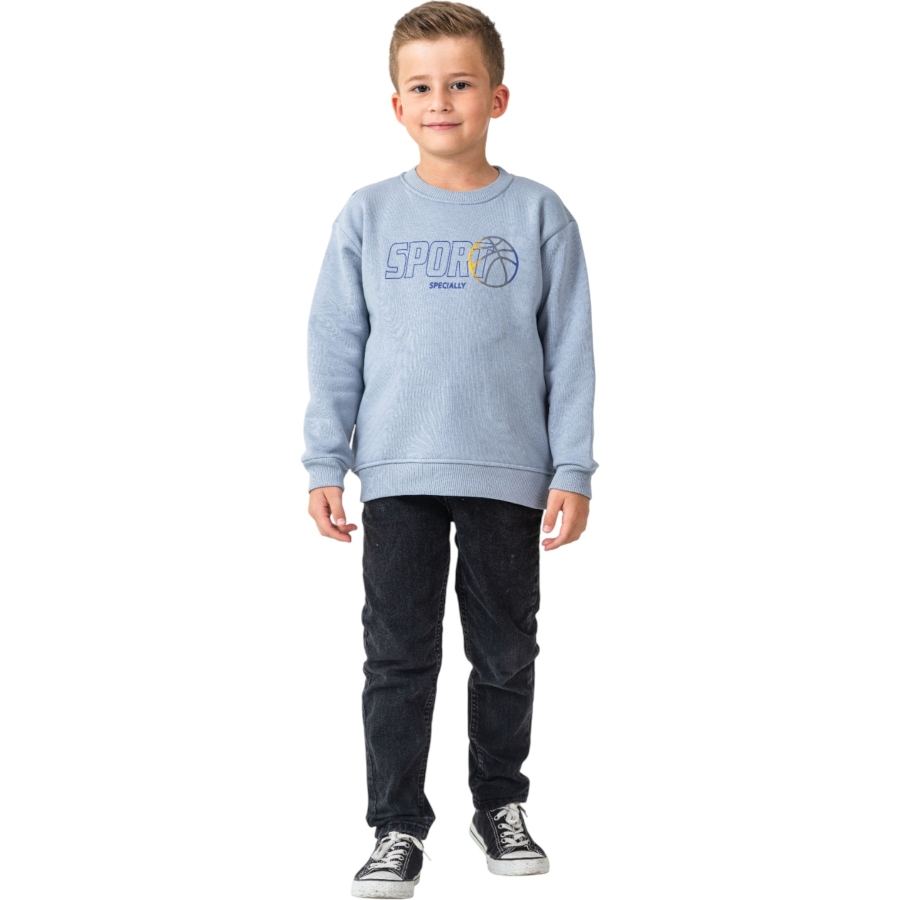 SPORT BASKILI ÜÇ İP ERKEK SWEAT 3/6 YAŞ