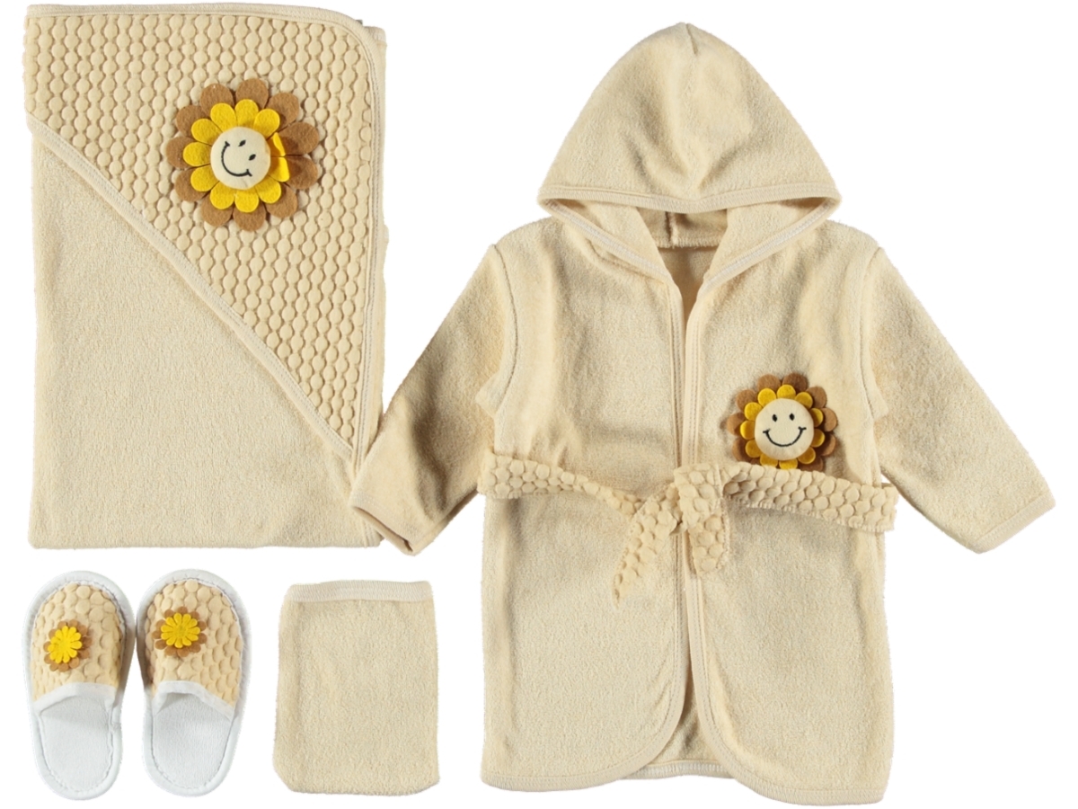 ORGANİC BEBEK BORNOZ SETİ 1/3 AY