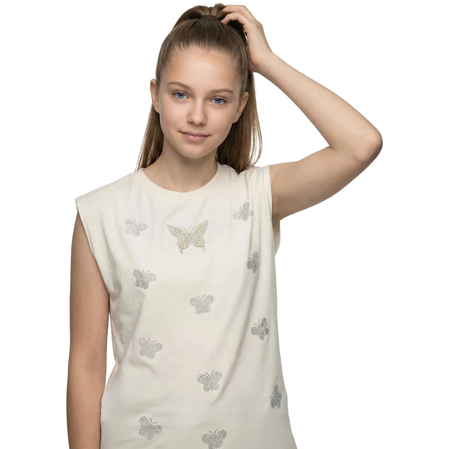 OYSHO İNCİ KELEBEK TAŞLI 12Y,13Y,14Y,15Y,16Y Kız