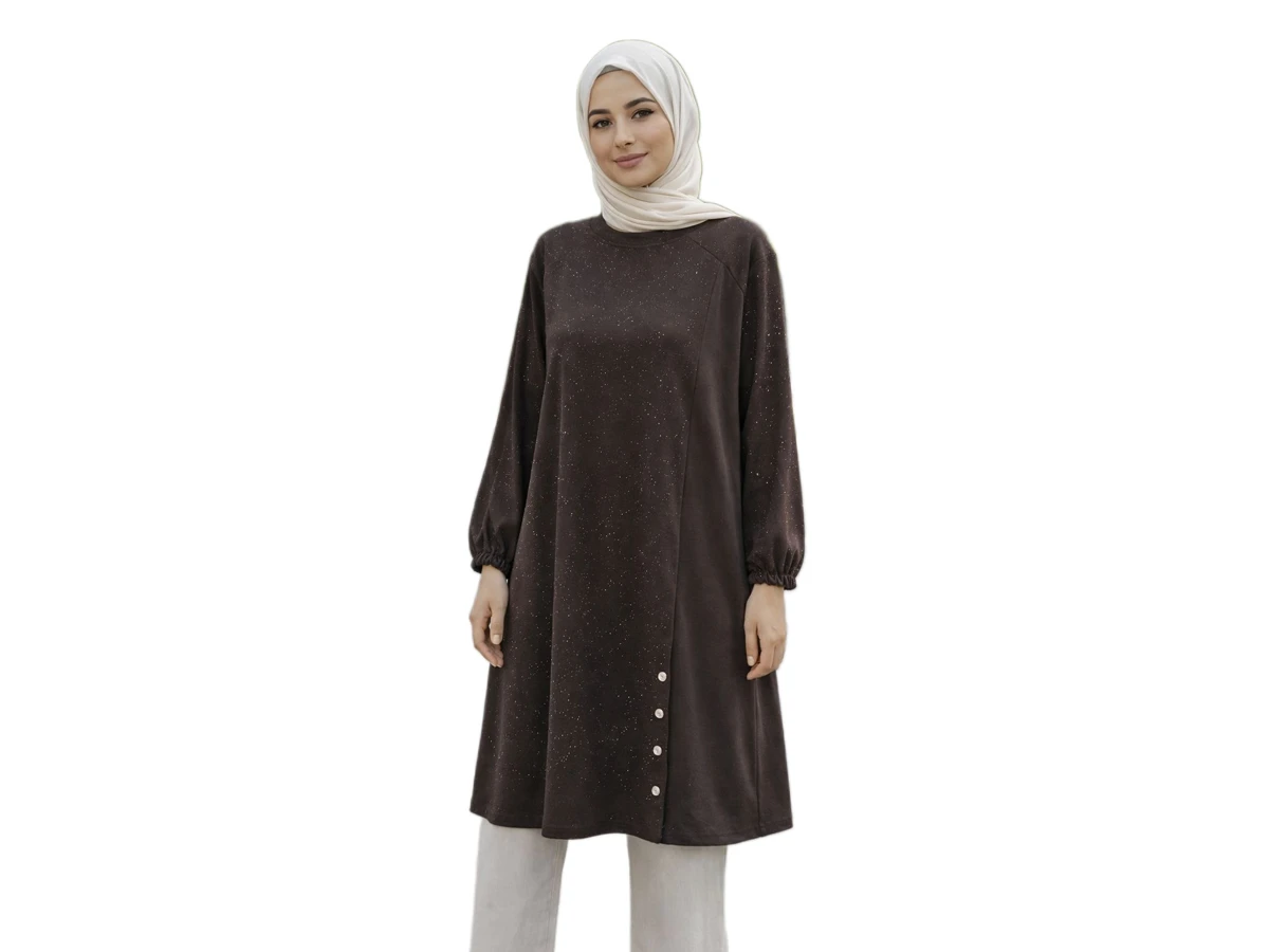 OYSHO SİMLİ UZUN BAYAN TUNİK M/XXL