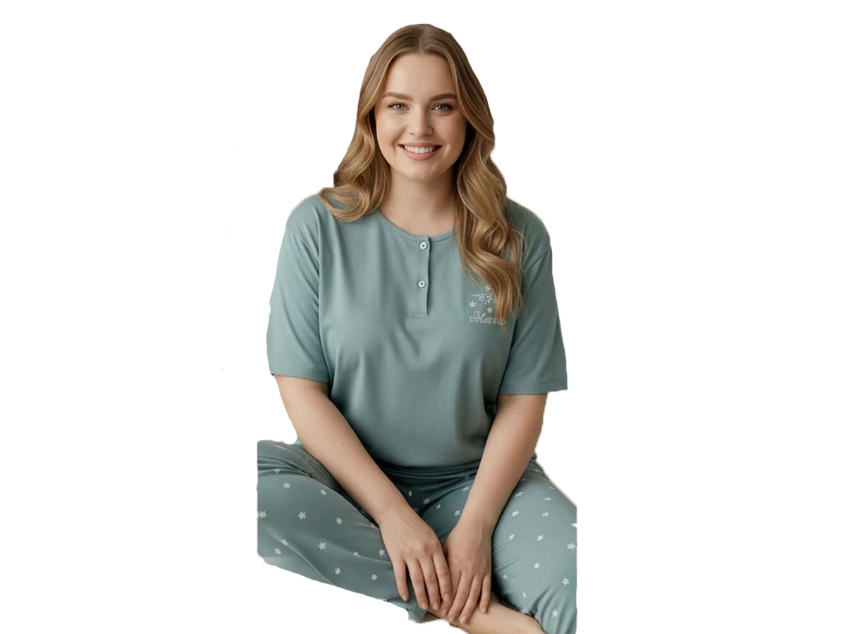 PENYE MODAL BATTAL KISA KOL BAYAN PİJAMA TAKIM 3XL/6XL