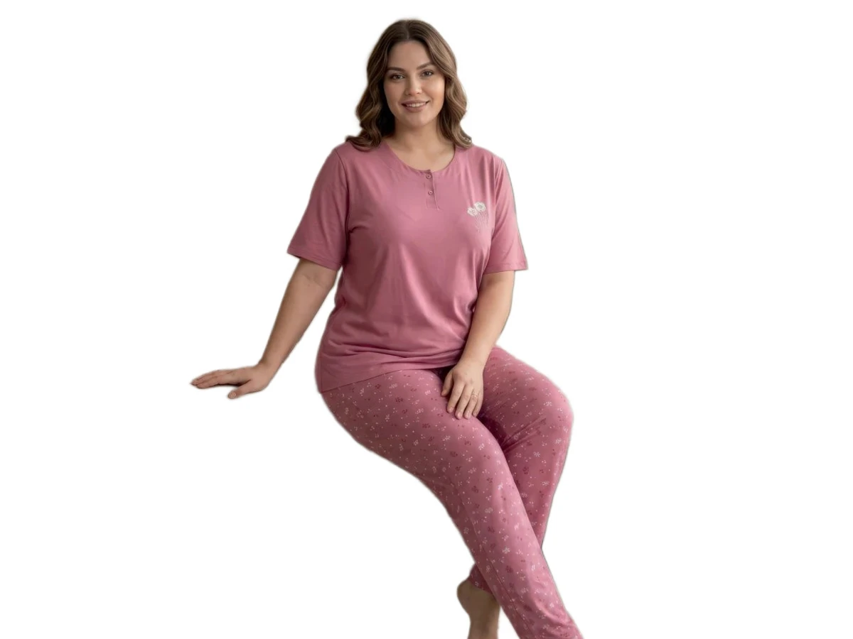PENYE MODAL BATTAL KISA KOL BAYAN PİJAMA TAKIM 3XL/6XL