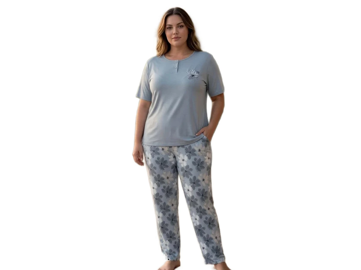 PENYE MODAL BATTAL KISA KOL BAYAN PİJAMA TAKIM 3XL/6XL