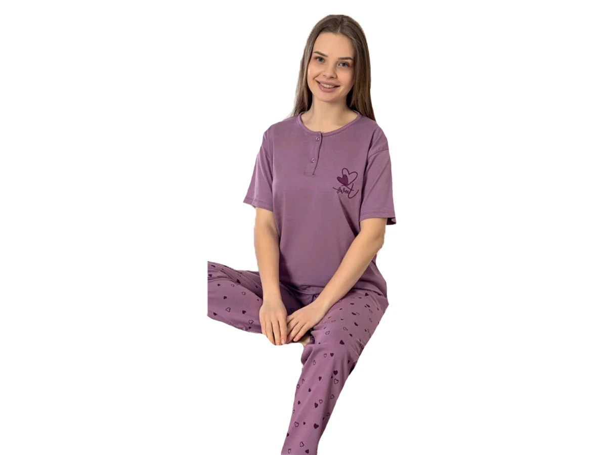 PENYE MODAL BAYAN KISA KOL BAYAN PİJAMA TAKIM M/2XL