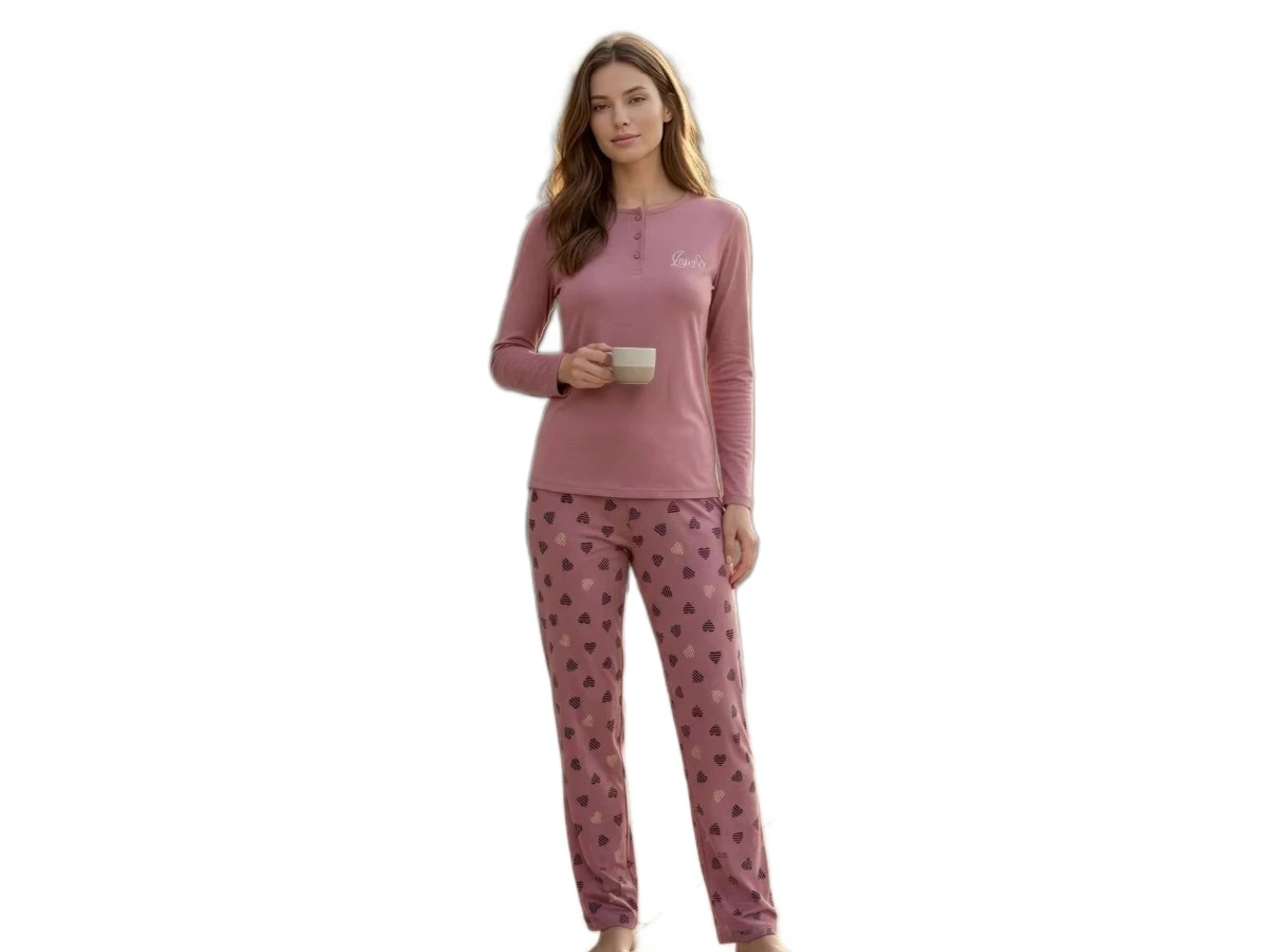PENYE MODAL UZUN KOL BAYAN PİJAMA TAKIM M/2XL