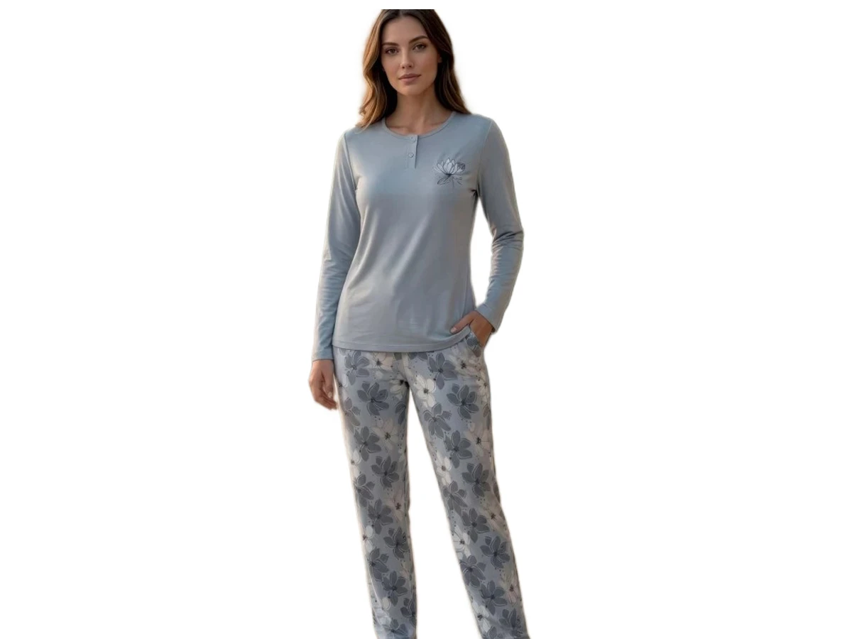 PENYE MODAL UZUN KOL BAYAN PİJAMA TAKIM M/2XL