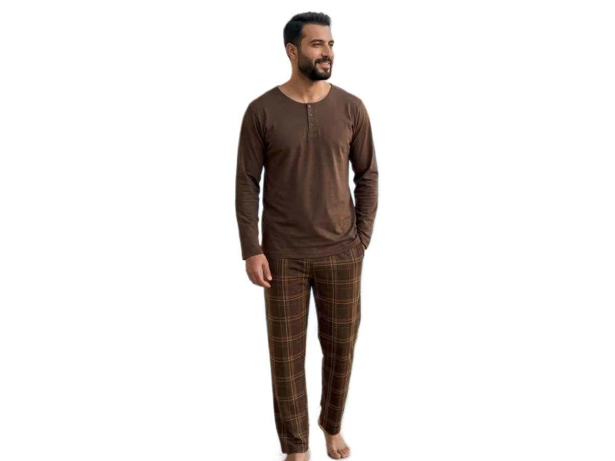 PENYE UZUN KOL ERKEK  PİJAMA TAKIM M/2XL