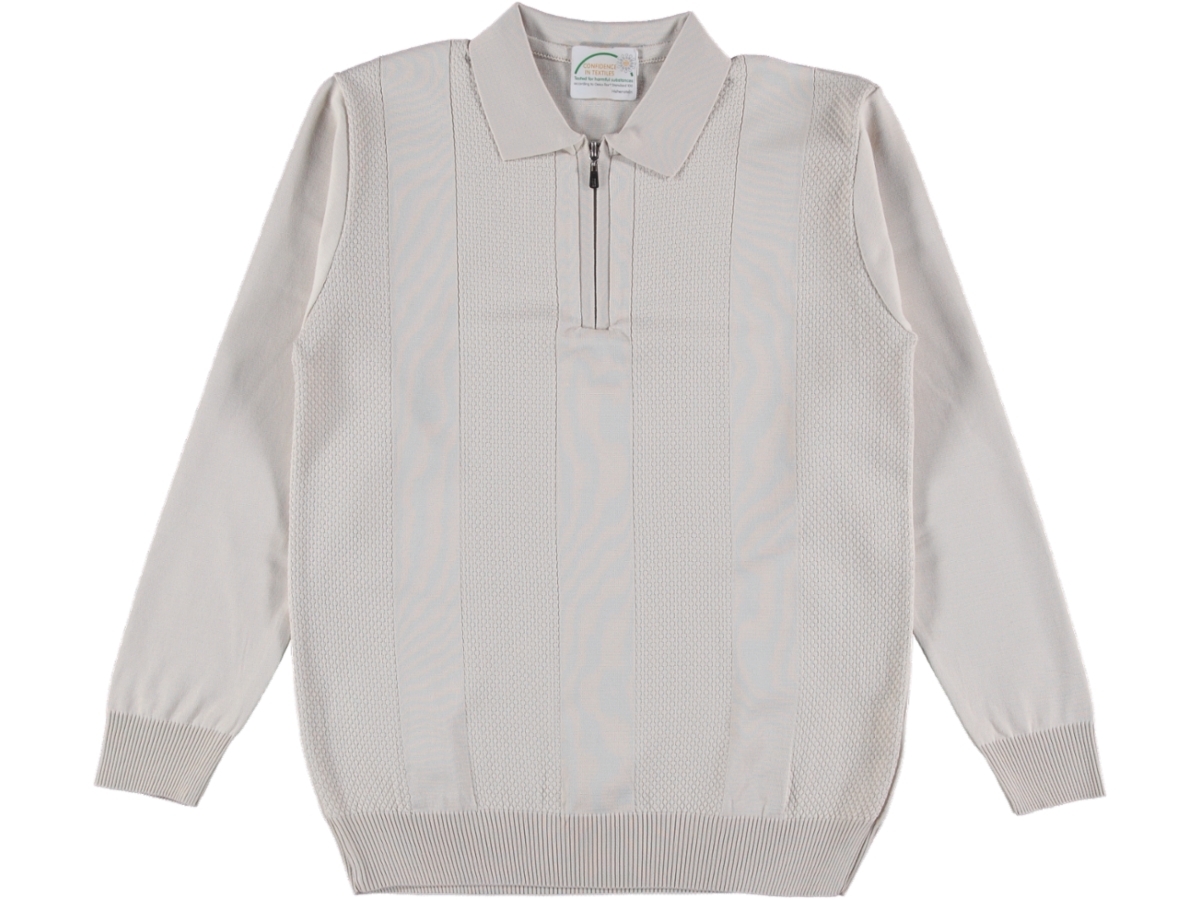 POLO YAKA FERMUARLI ERKEK KAZAK M/XXL