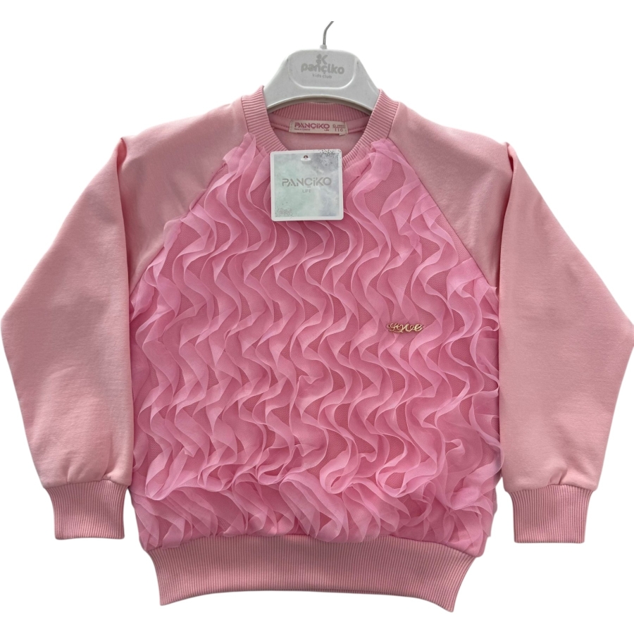 SREGLAN KOL FIRFIR LASE FIRFIR NAKIŞLI İKİ İP KIZ SWEAT 5/8 YAŞ