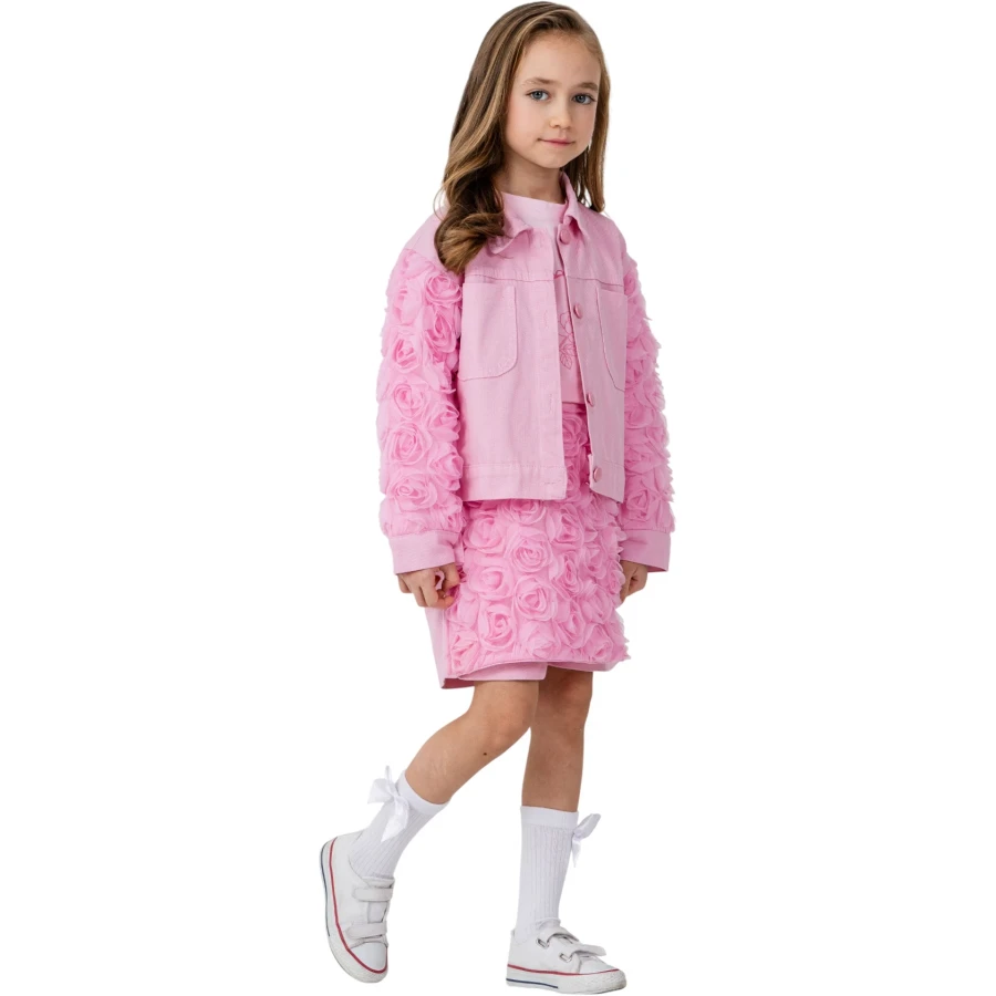 ROSE TÜL ŞORT ETEK TAKIM  5Y,6Y,7Y,8Y Kız