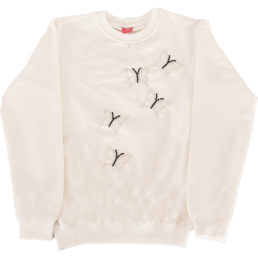  KELEBEK NAKIŞLI İKİ İP KIZ SWEAT 13/16 YAŞ